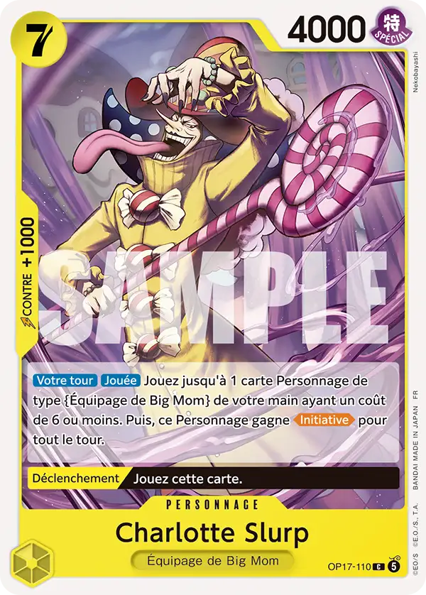 Carte One Piece OP17-110 Charlotte Slurp | LorenZone