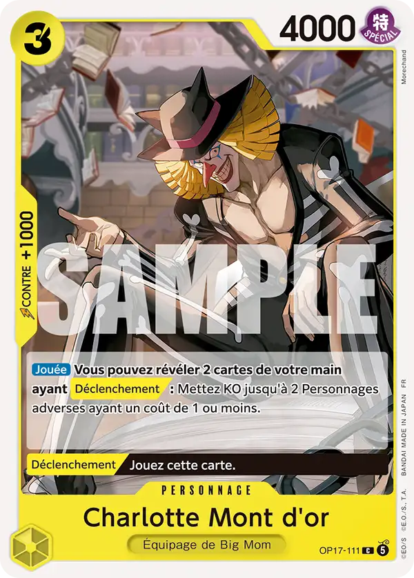 Carte One Piece OP17-111 Charlotte Mont d'or | LorenZone