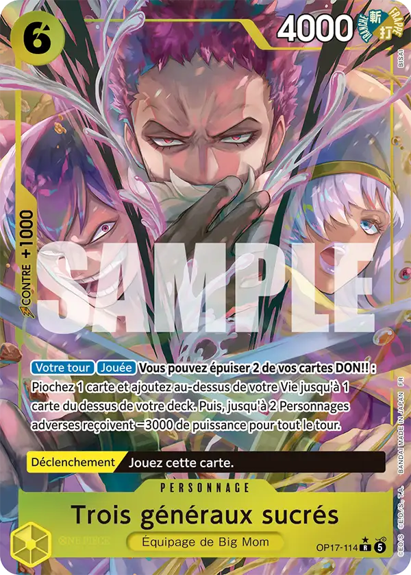 Carte One Piece OP17-114 Trois généraux sucrés | LorenZone