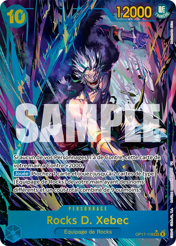 Carte One Piece Rocks D. Xebec OP17-118 V2 - Les Guerriers les Plus Puissants au Monde