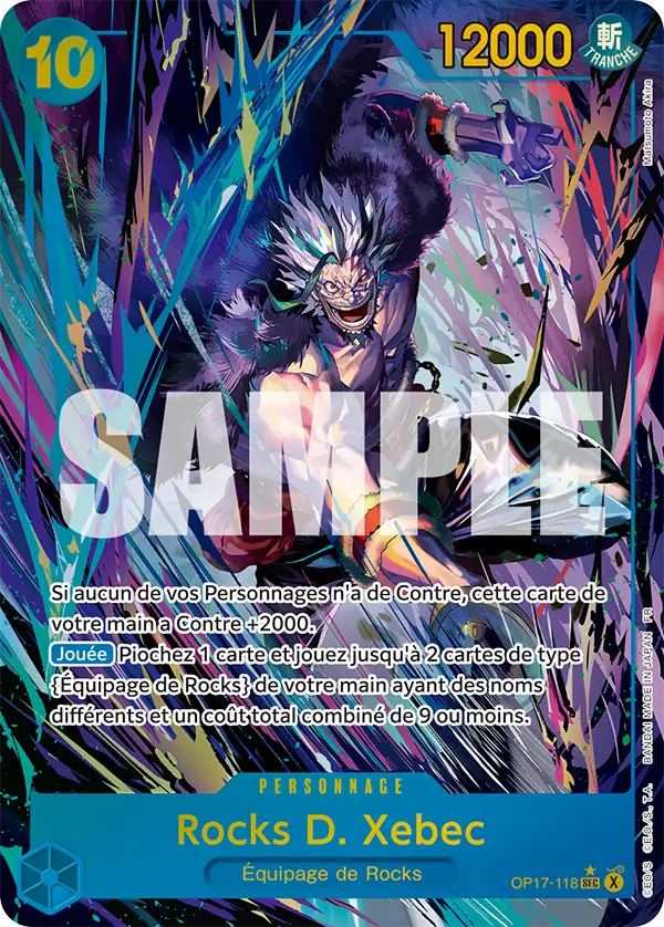 Carte One Piece OP17-118 Rocks D. Xebec | LorenZone