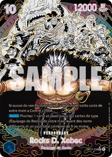 Carte One Piece Rocks D. Xebec OP17-118 V3 - Les Guerriers les Plus Puissants au Monde