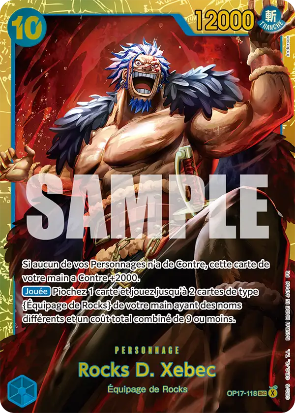 Carte One Piece OP17-118 Rocks D. Xebec | LorenZone