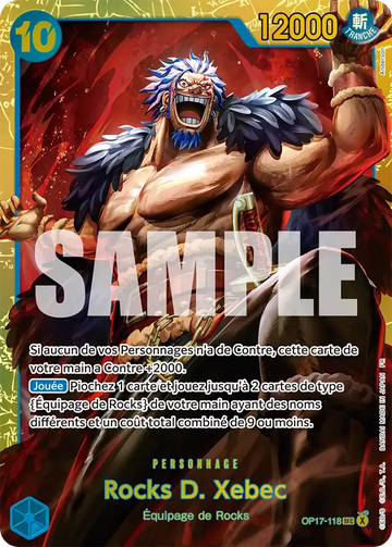 Carte One Piece Rocks D. Xebec OP17-118 V1 - Les Guerriers les Plus Puissants au Monde