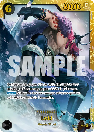 Carte One Piece Loki OP17-119 V1 - Les Guerriers les Plus Puissants au Monde