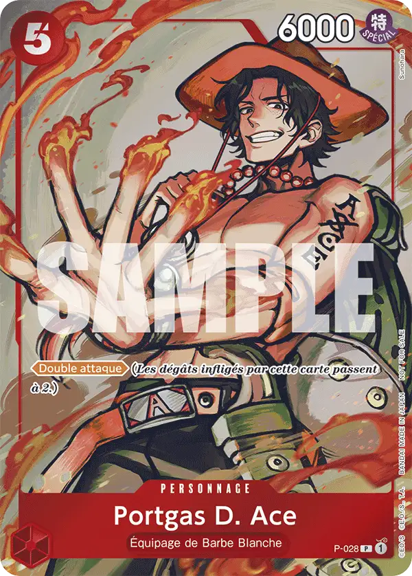 Carte One Piece P-028 Portgas D. Ace | LorenZone