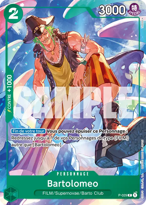 Carte One Piece P-029 Bartolomeo | LorenZone
