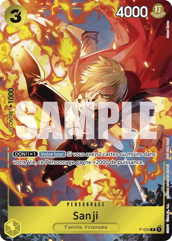 Carte One Piece P-034 Sanji | LorenZone