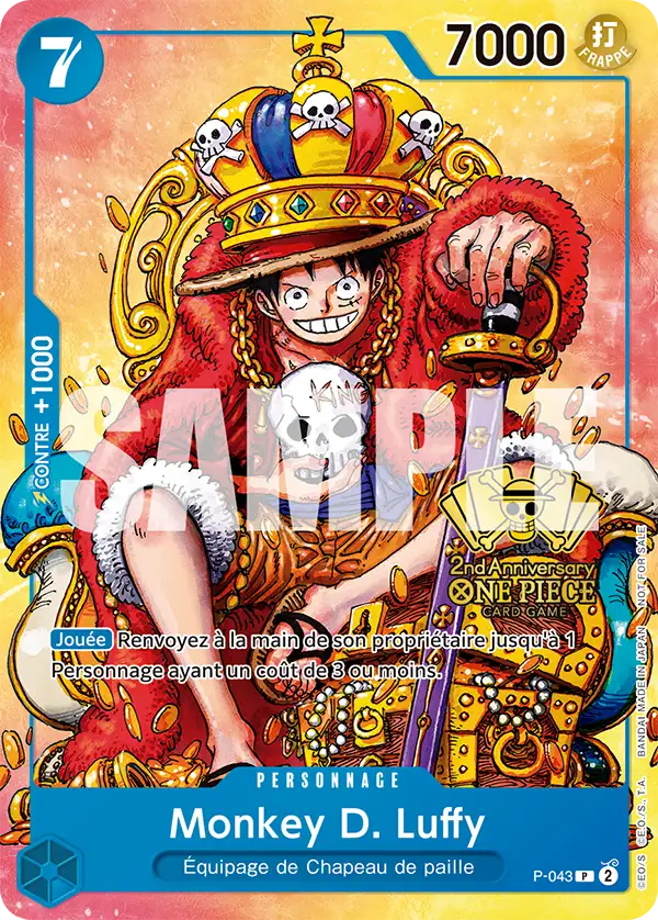 Carte One Piece P-043 Monkey D. Luffy | LorenZone