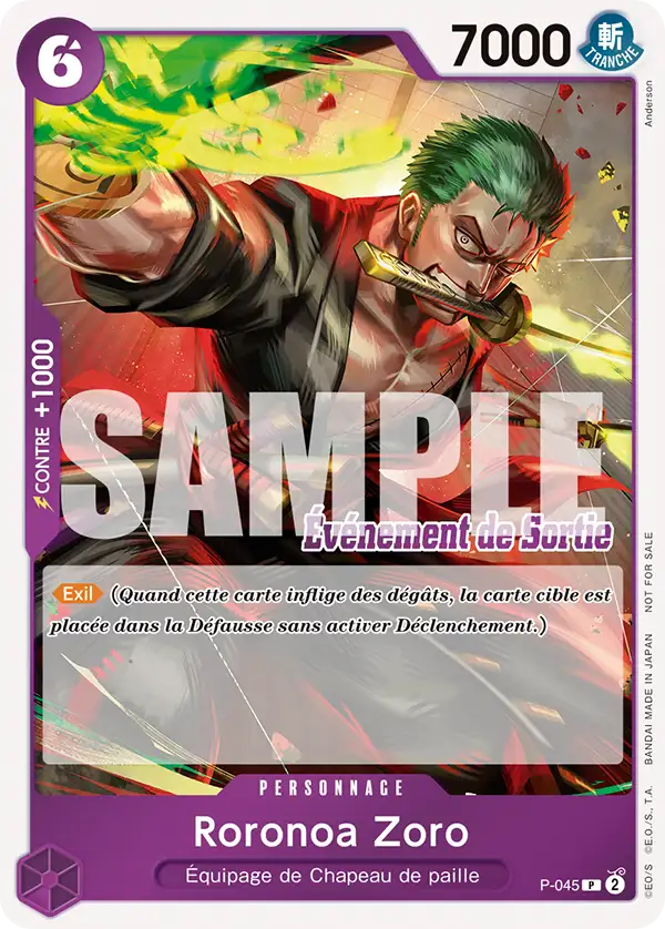 Carte One Piece P-045 Roronoa Zoro V3 | LorenZone