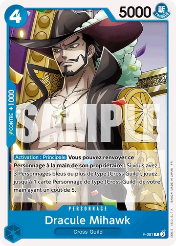 Carte One Piece Dracule Mihawk P-081 V1 - The Best Vol.2
