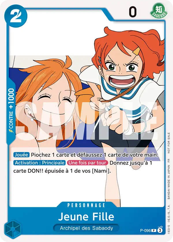 Carte One Piece P-096 Jeune Fille V1 | LorenZone