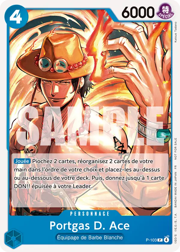 Carte One Piece P-103 Portgas D. Ace V2 | LorenZone