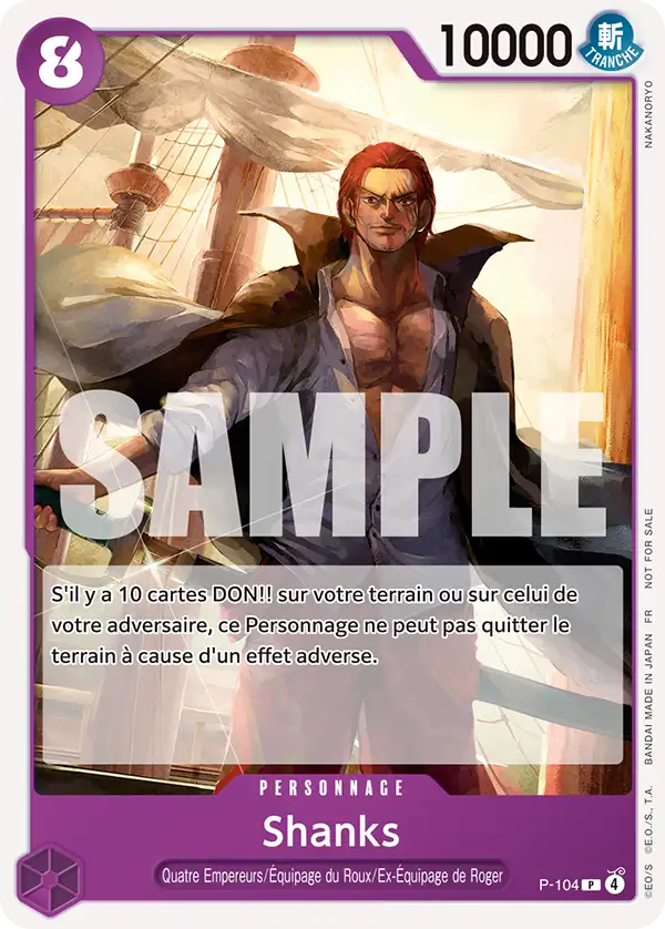 Carte One Piece P-104 Shanks V2 | LorenZone