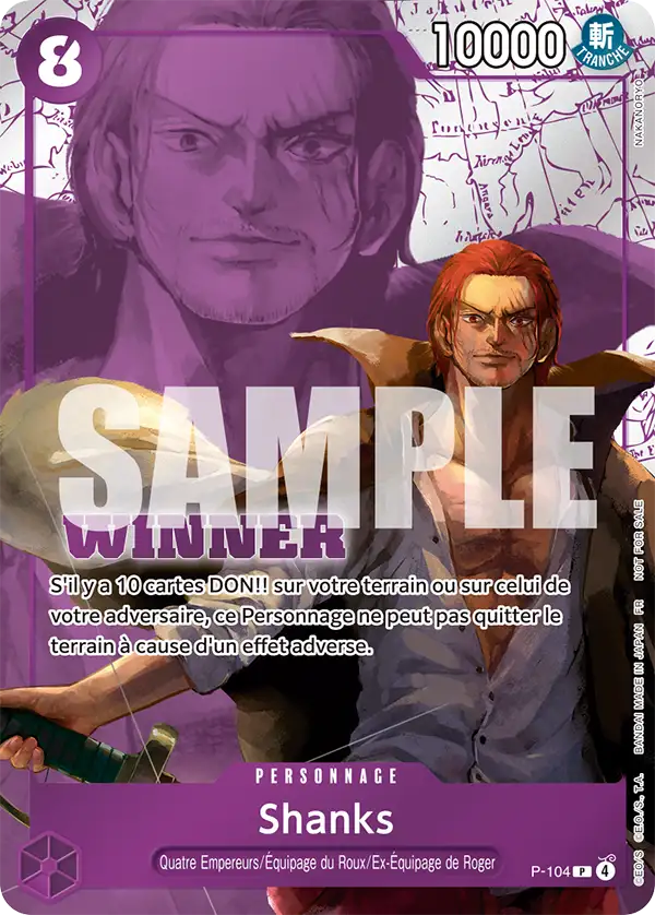 Carte One Piece P-104 Shanks V3 | LorenZone