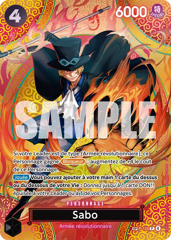 Carte One Piece P-105 Sabo | LorenZone