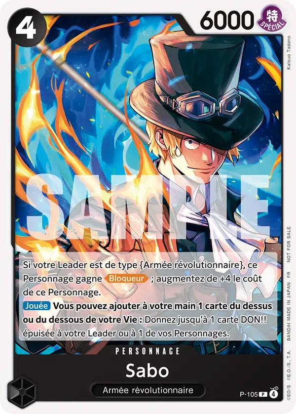 Carte One Piece P-105 Sabo V3 | LorenZone