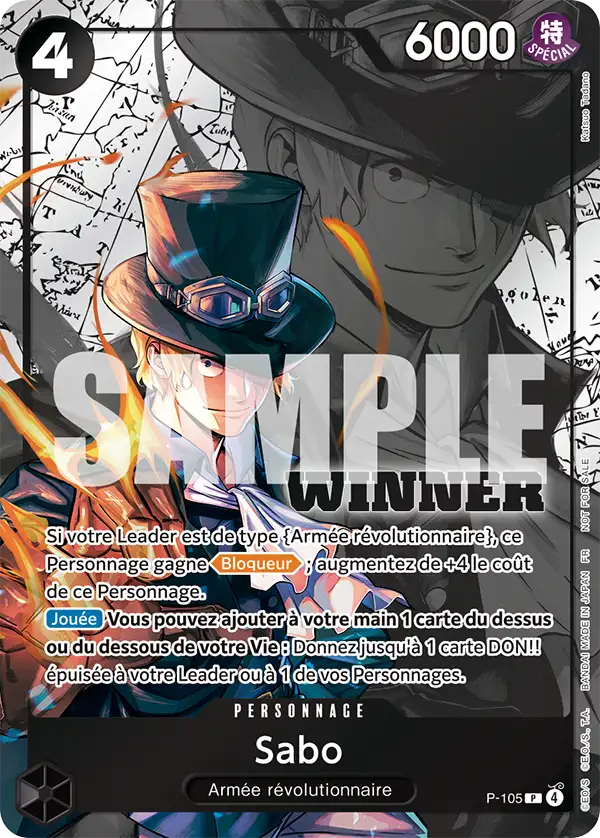 Carte One Piece P-105 Sabo V4 | LorenZone