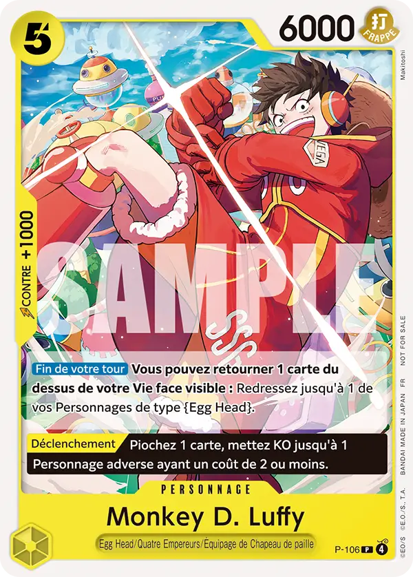 Carte One Piece P-106 Monkey D. Luffy V1 | LorenZone