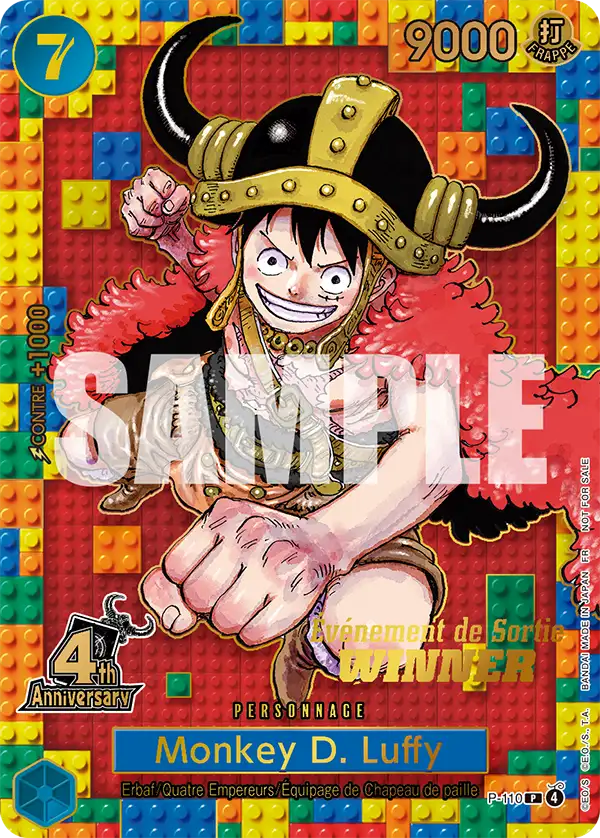 Carte One Piece P-110 Monkey D. Luffy V2 | LorenZone