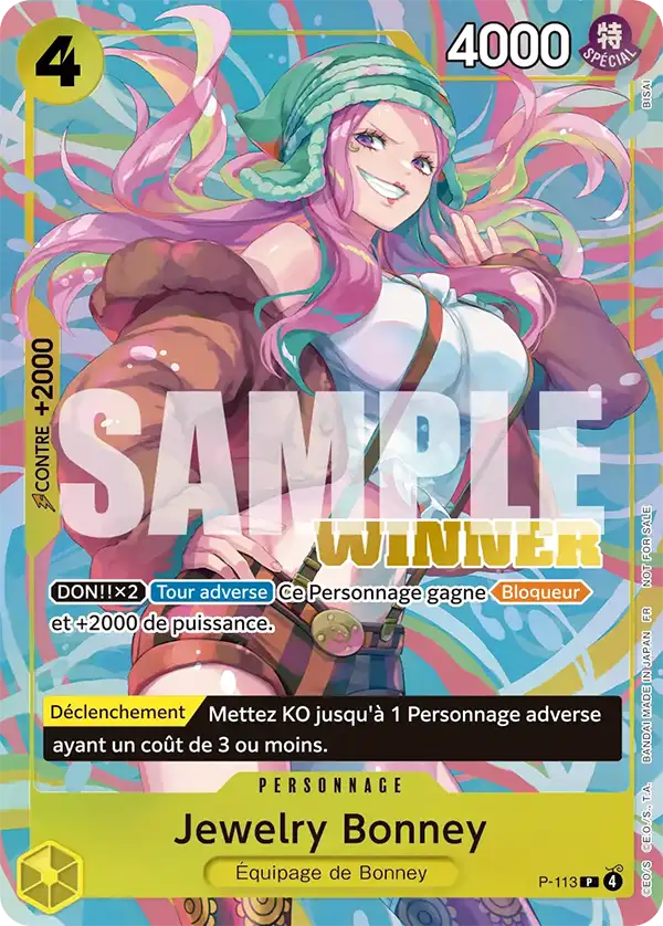 Carte One Piece P-113 Jewelry Bonney V2 | LorenZone