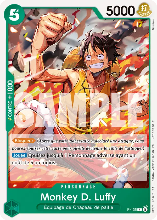Carte One Piece P-135 Monkey D. Luffy V1 | LorenZone