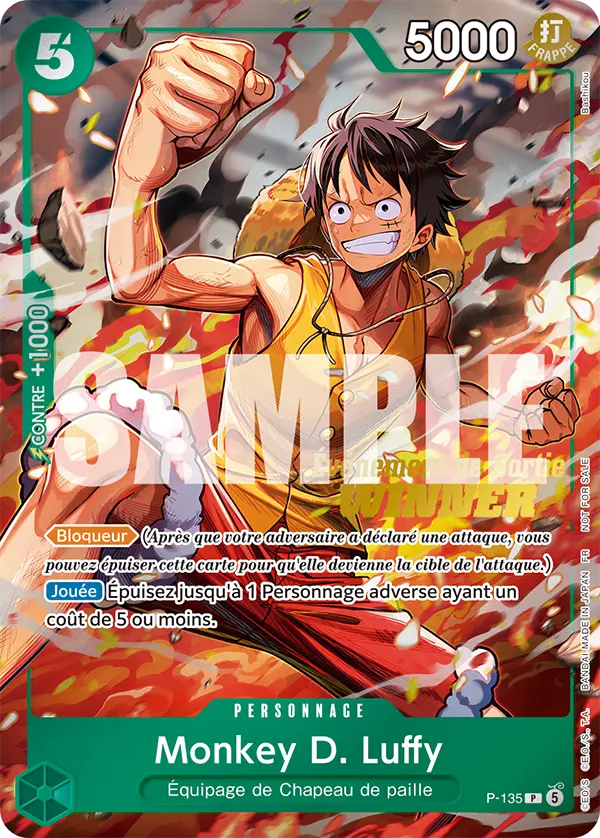 Carte One Piece P-135 Monkey D. Luffy V2 | LorenZone