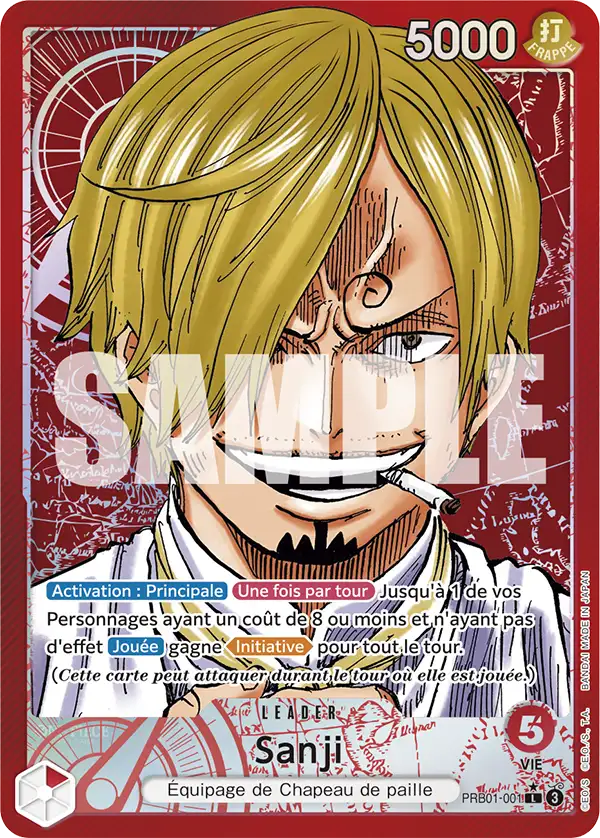 Carte One Piece PRB01-001 Sanji V2 | LorenZone