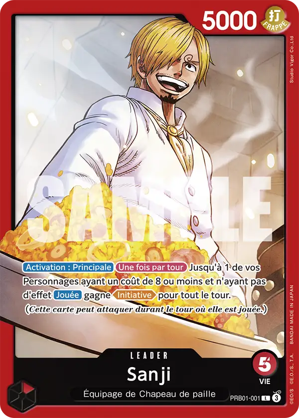 Carte One Piece PRB01-001 Sanji V1 | LorenZone