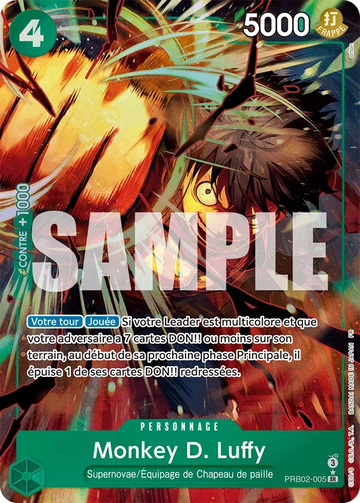 Carte One Piece Monkey D. Luffy PRB02-005 V2 - The Best Vol.2
