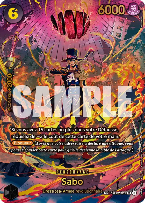 Carte One Piece PRB02-014 Sabo | LorenZone