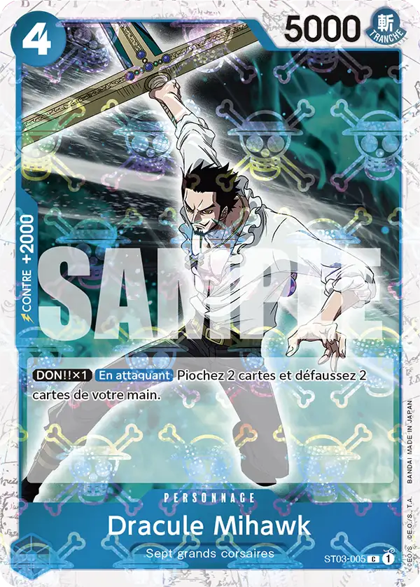 Carte One Piece ST03-005 Dracule Mihawk V2 | LorenZone