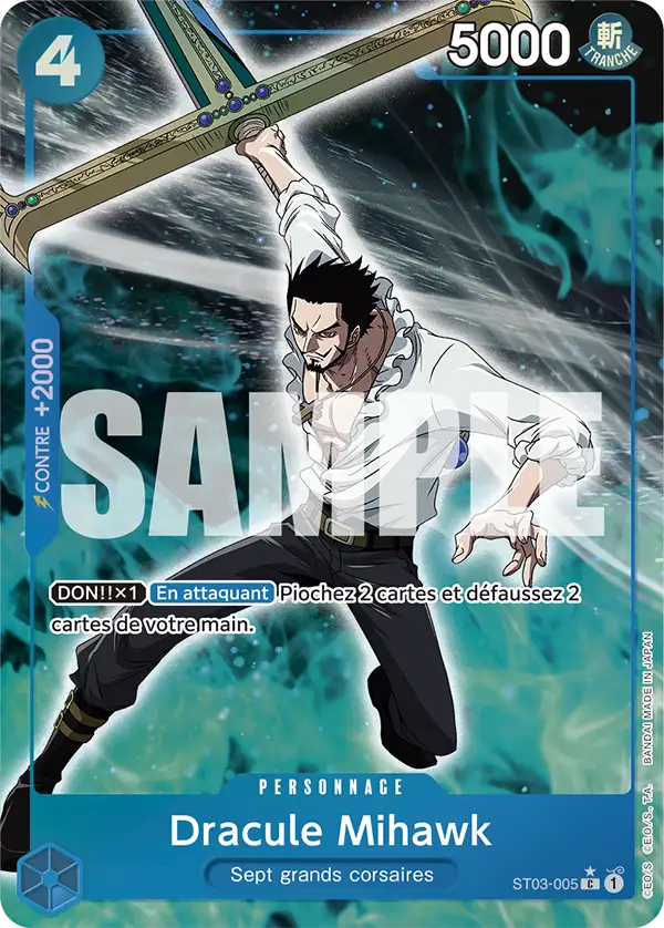 Carte One Piece ST03-005 Dracule Mihawk V3 | LorenZone
