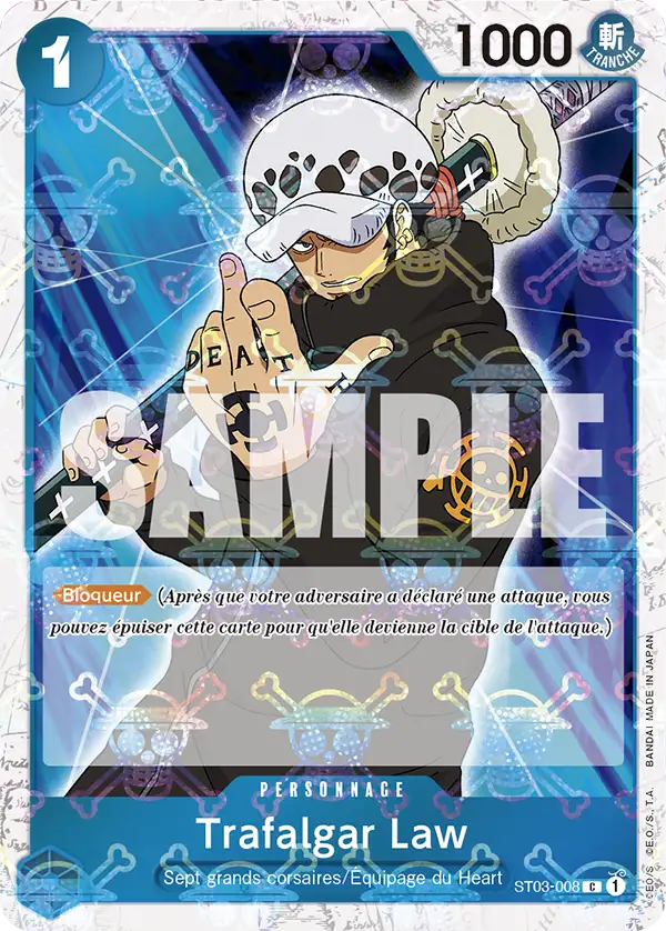 Carte One Piece ST03-008 Trafalgar Law V2 | LorenZone