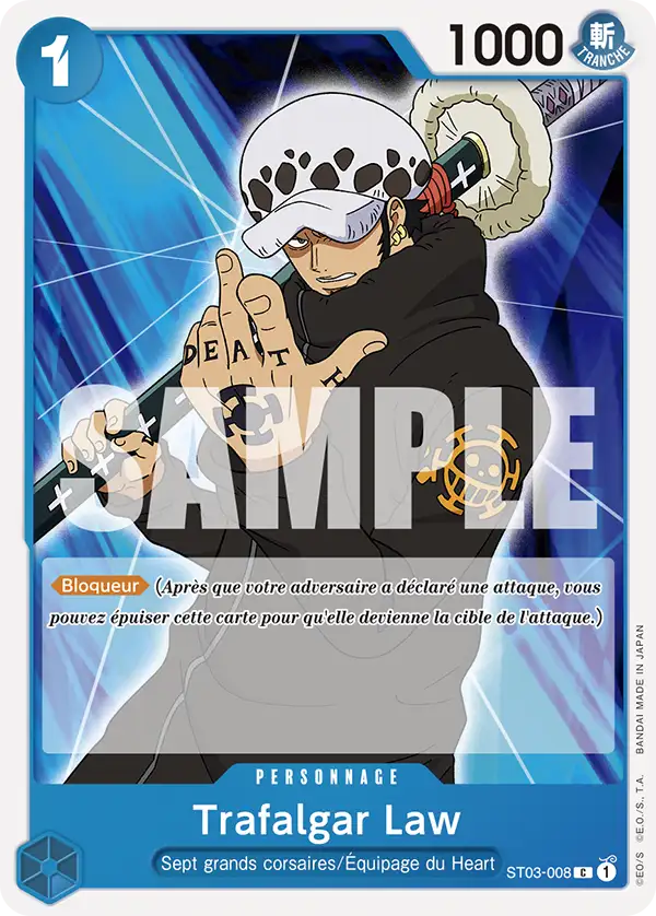 Carte One Piece ST03-008 Trafalgar Law V1 | LorenZone