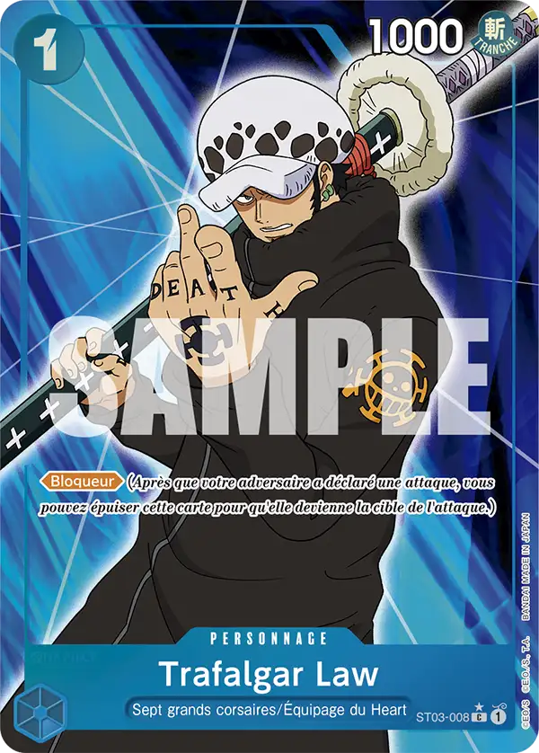 Carte One Piece ST03-008 Trafalgar Law V3 | LorenZone