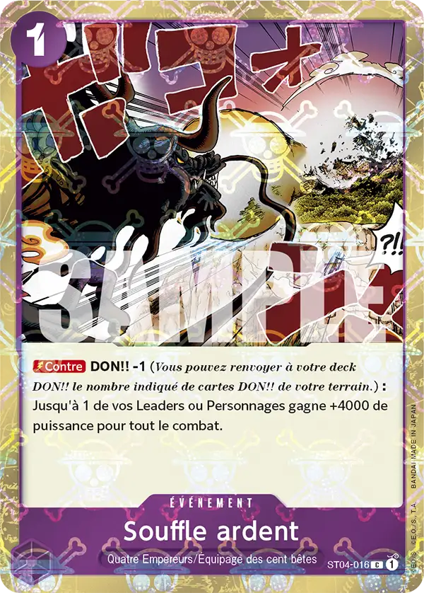 Carte One Piece ST04-016 Souffle ardent V2 | LorenZone