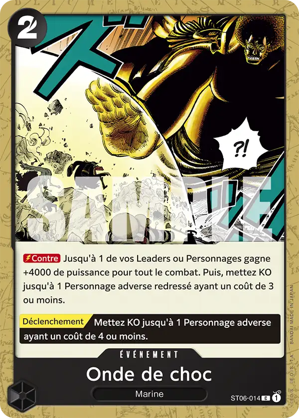 Carte One Piece ST06-014 Onde de choc V1 | LorenZone