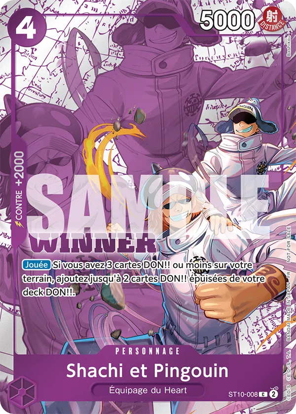 Carte One Piece ST10-008 Shachi et Pingouin V3 | LorenZone