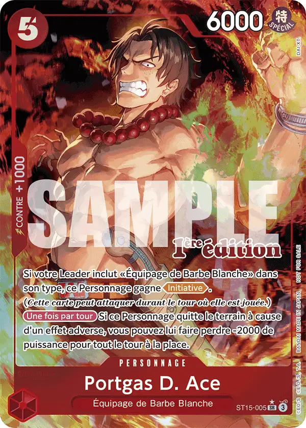 Carte One Piece ST15-005 Portgas D. Ace V3 | LorenZone