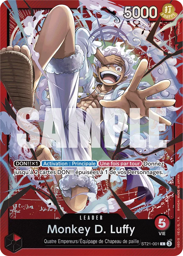 Carte One Piece ST21-001 Monkey D. Luffy V1 | LorenZone