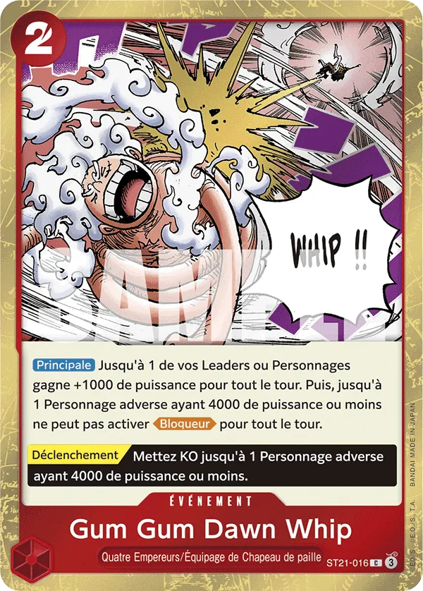 Carte One Piece ST21-016 Gum Gum Dawn Whip | LorenZone