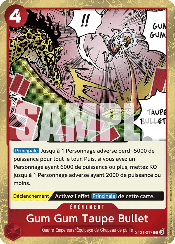 Carte One Piece ST21-017 Gum Gum Taupe Bullet | LorenZone