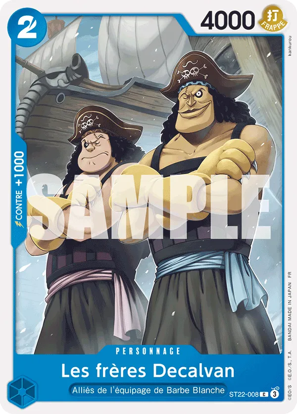 Carte One Piece ST22-008 Les frères Decalvan V1 | LorenZone