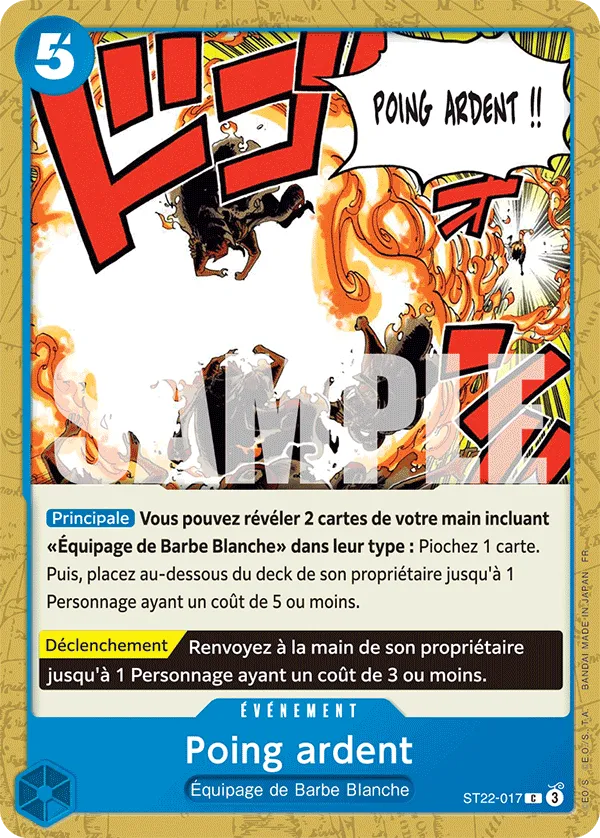 Carte One Piece ST22-017 Poing ardent | LorenZone