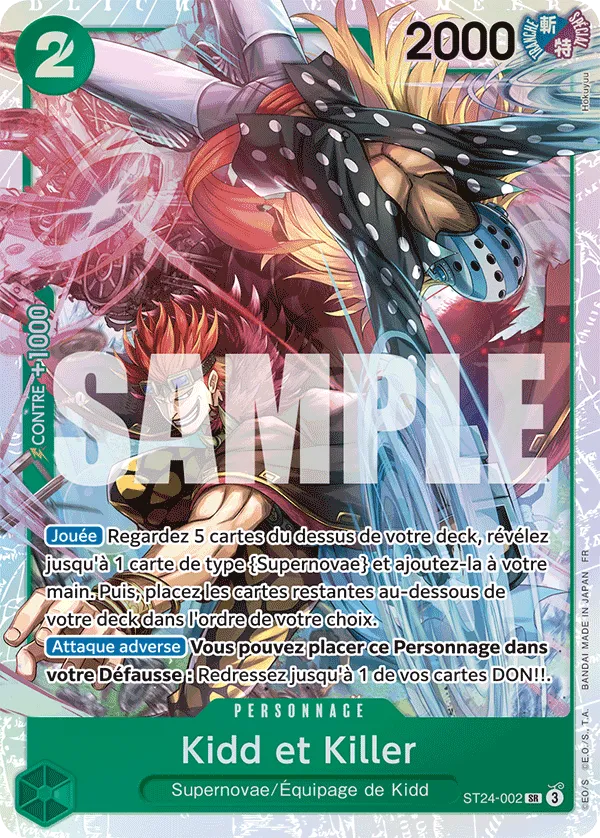 Carte One Piece ST24-002 Kidd et Killer | LorenZone