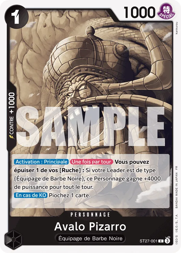 Carte One Piece ST27-001 Avalo Pizarro | LorenZone