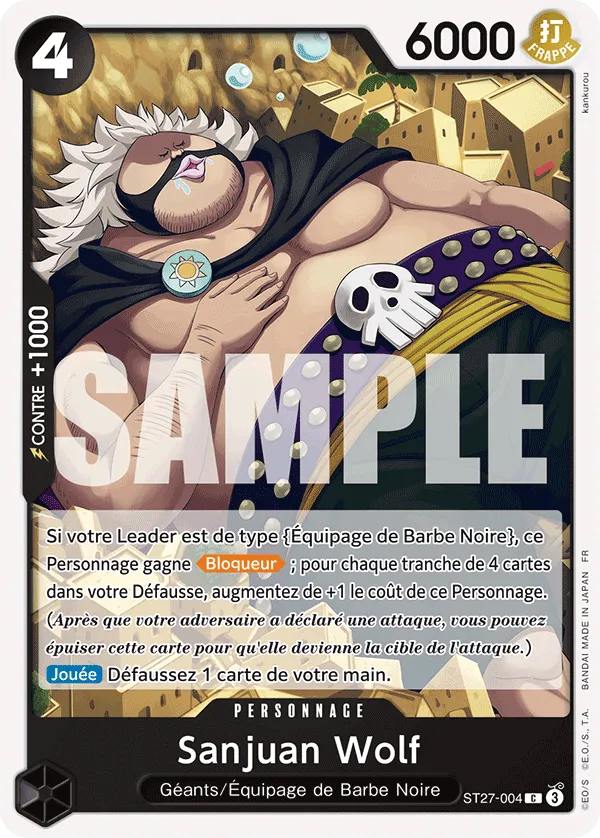 Carte One Piece ST27-004 Sanjuan Wolf | LorenZone