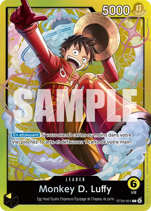 Carte One Piece ST29-001 Monkey D. Luffy V1 | LorenZone