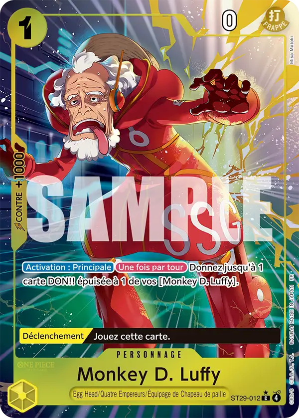 Carte One Piece ST29-012 Monkey D. Luffy V2 | LorenZone